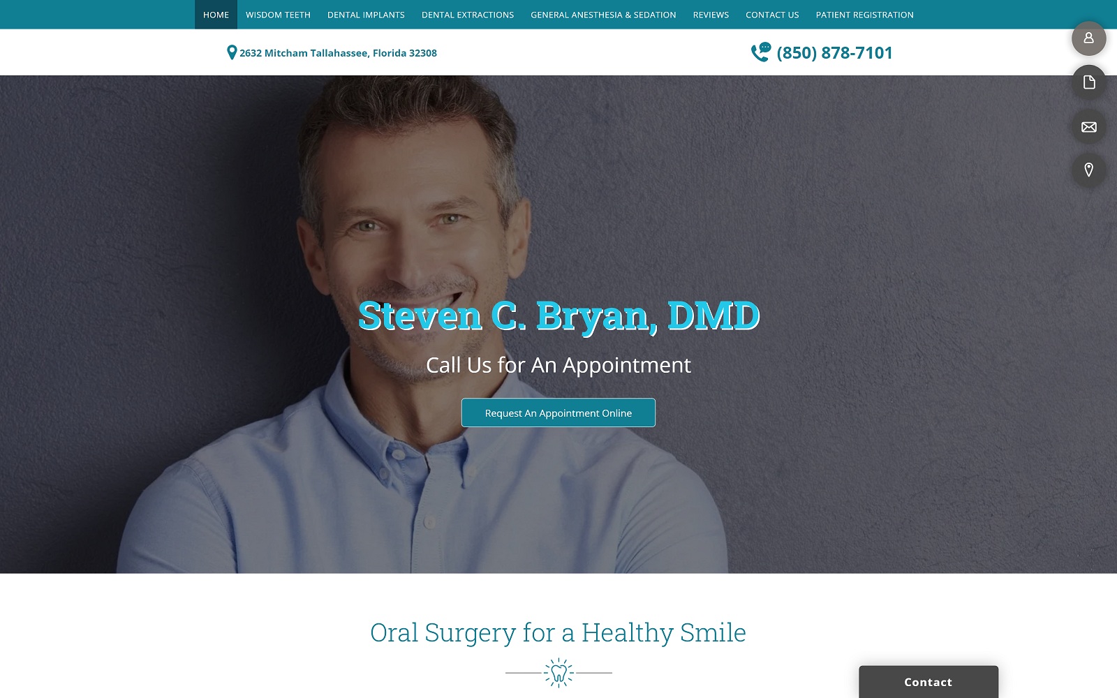 The Screenshot of Bryan Steven C, DMD Website