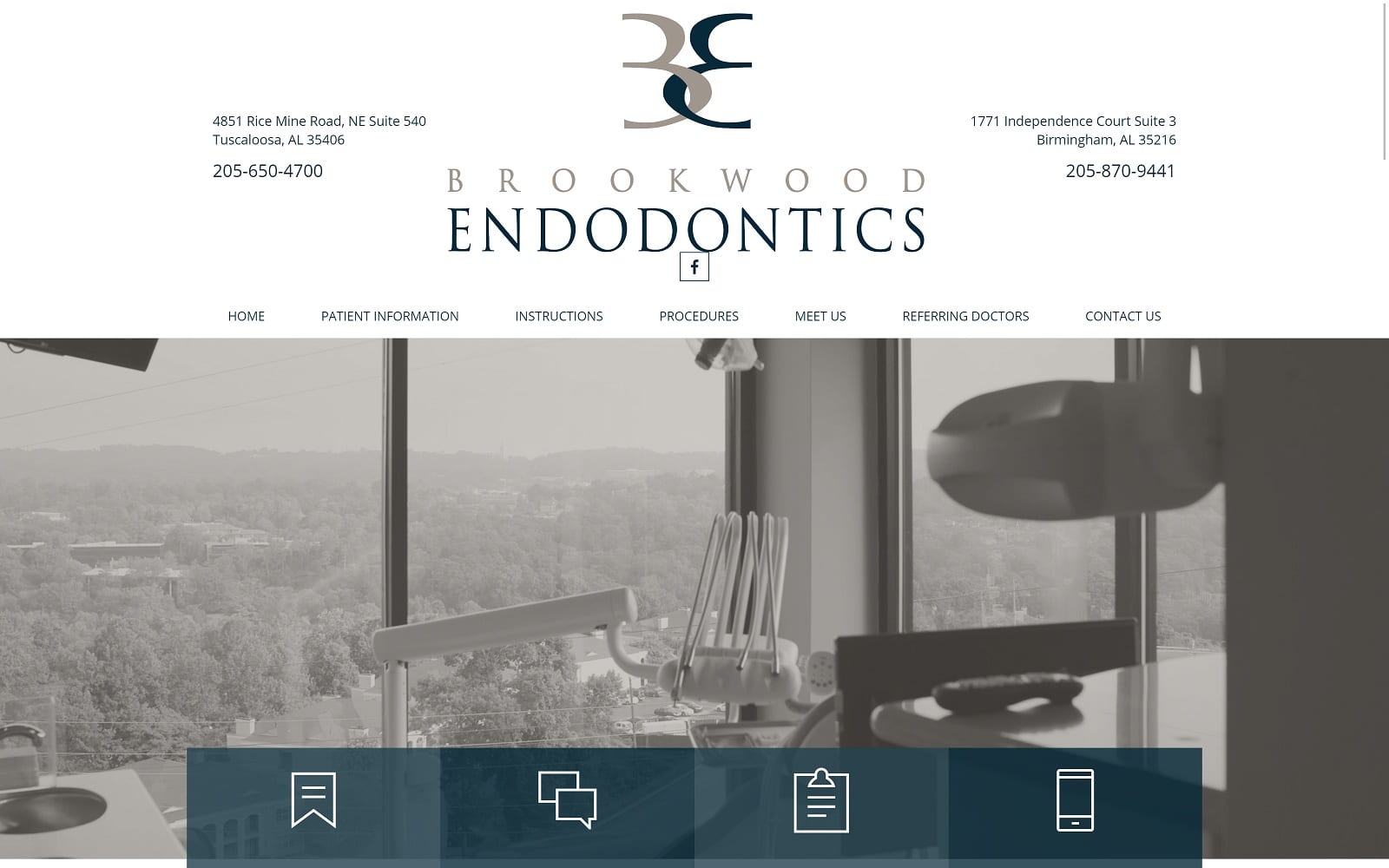 The Screenshot of Brookwood Endodontics brookwoodendo.com Website