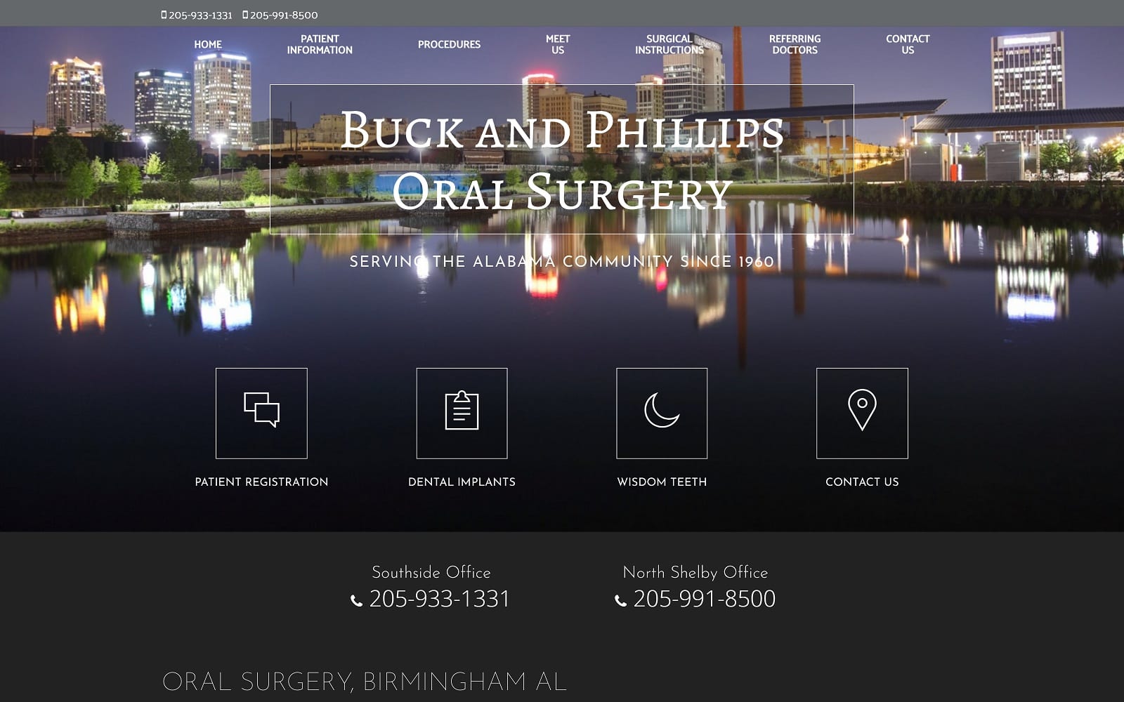 The Screenshot of Buck and Phillips Oral Surgery buckoralsurgery.com Website