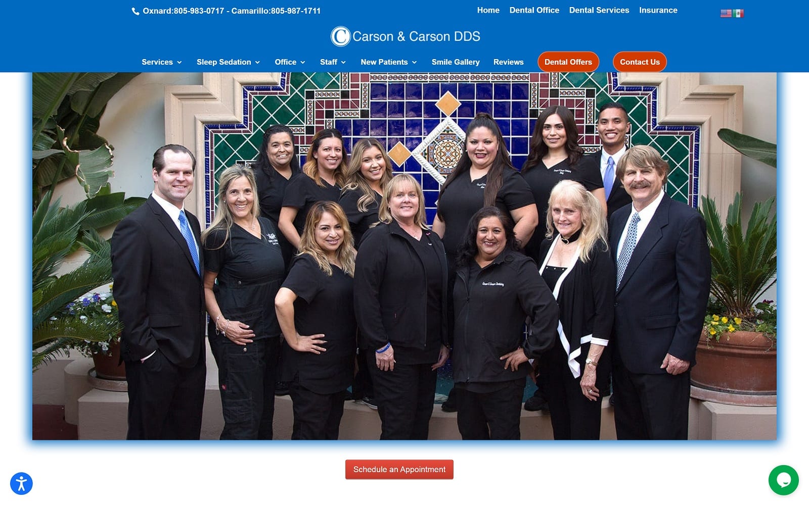The Screenshot of Carson & Carson DDS carsondds.com Website