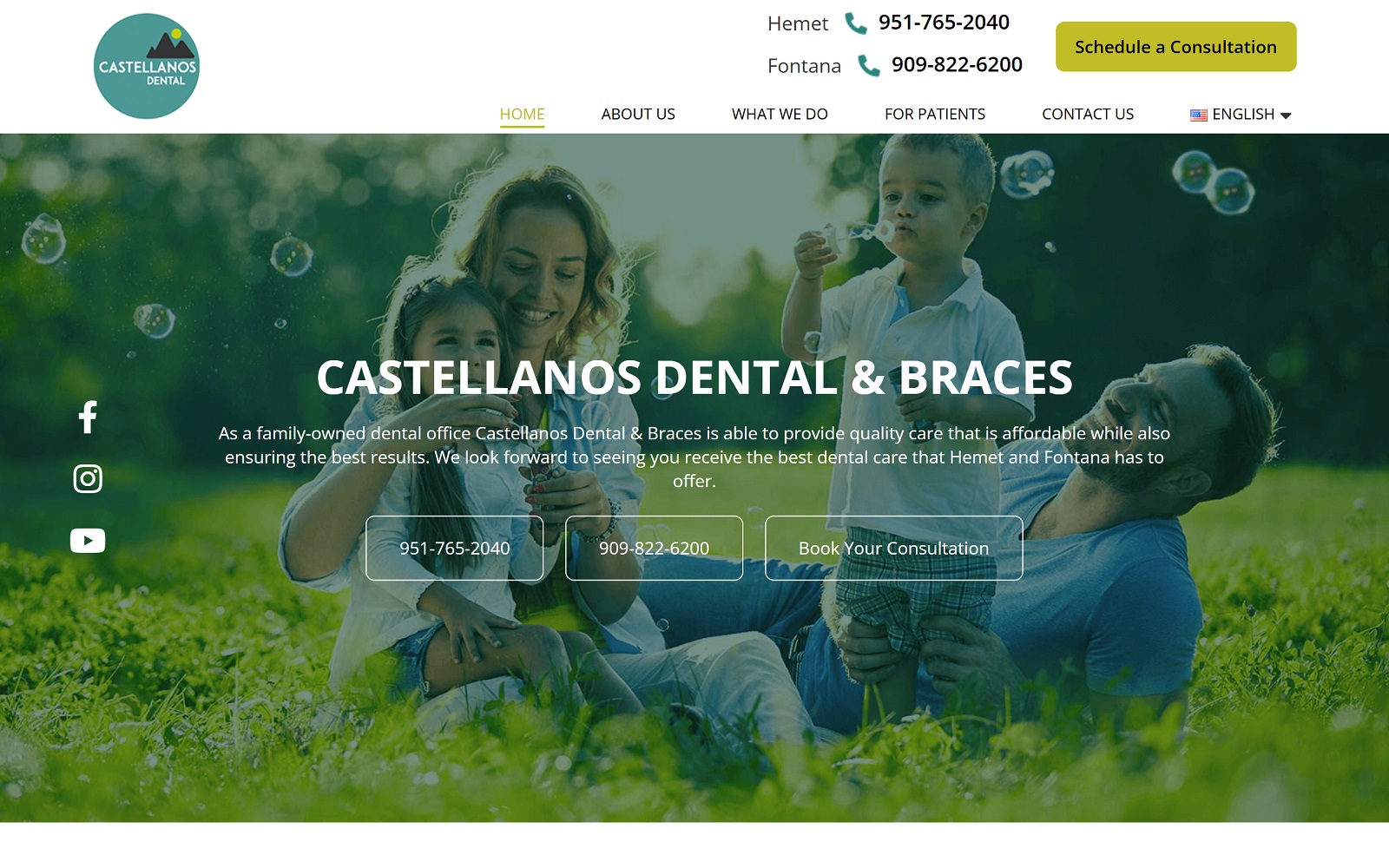 castellanosdentalhemet.com screenshot