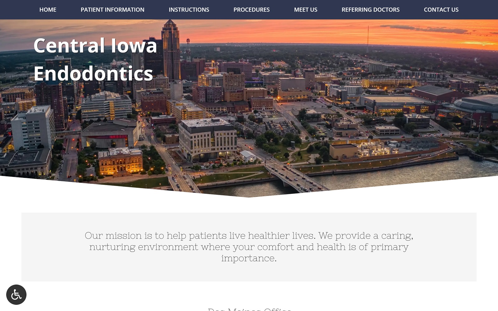 centraliowaendo.com screenshot