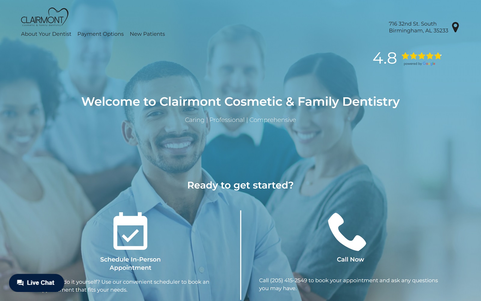 clairmontsmiles.com screenshot