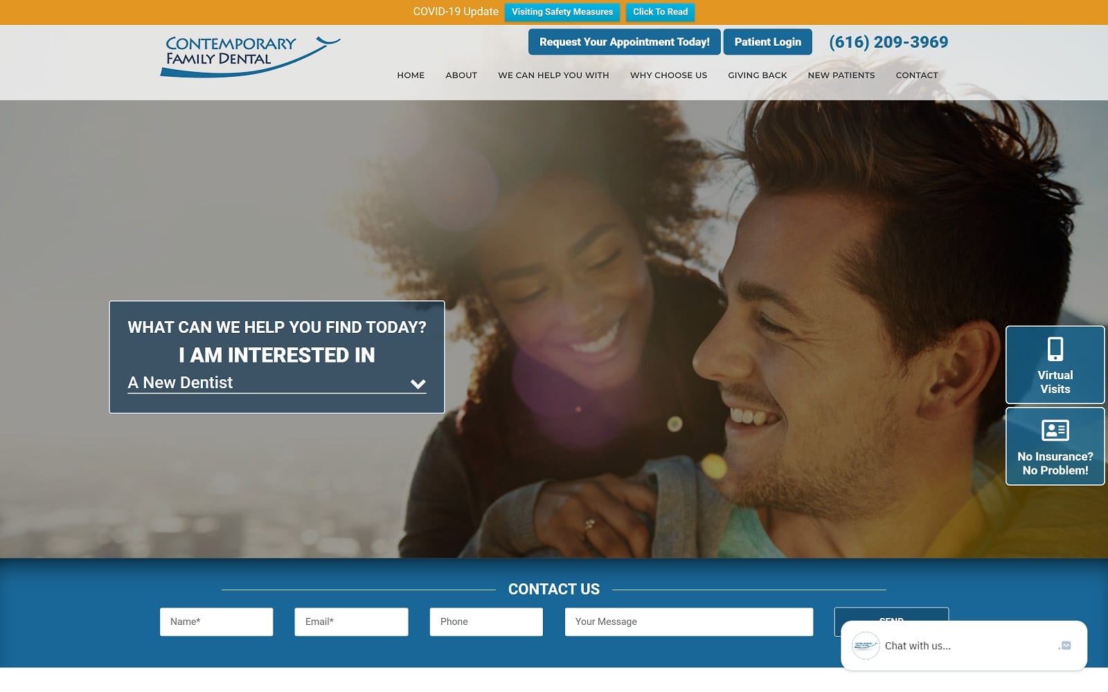 The Screenshot of Contemporary Family Dental contemporaryfamilydental.com Website