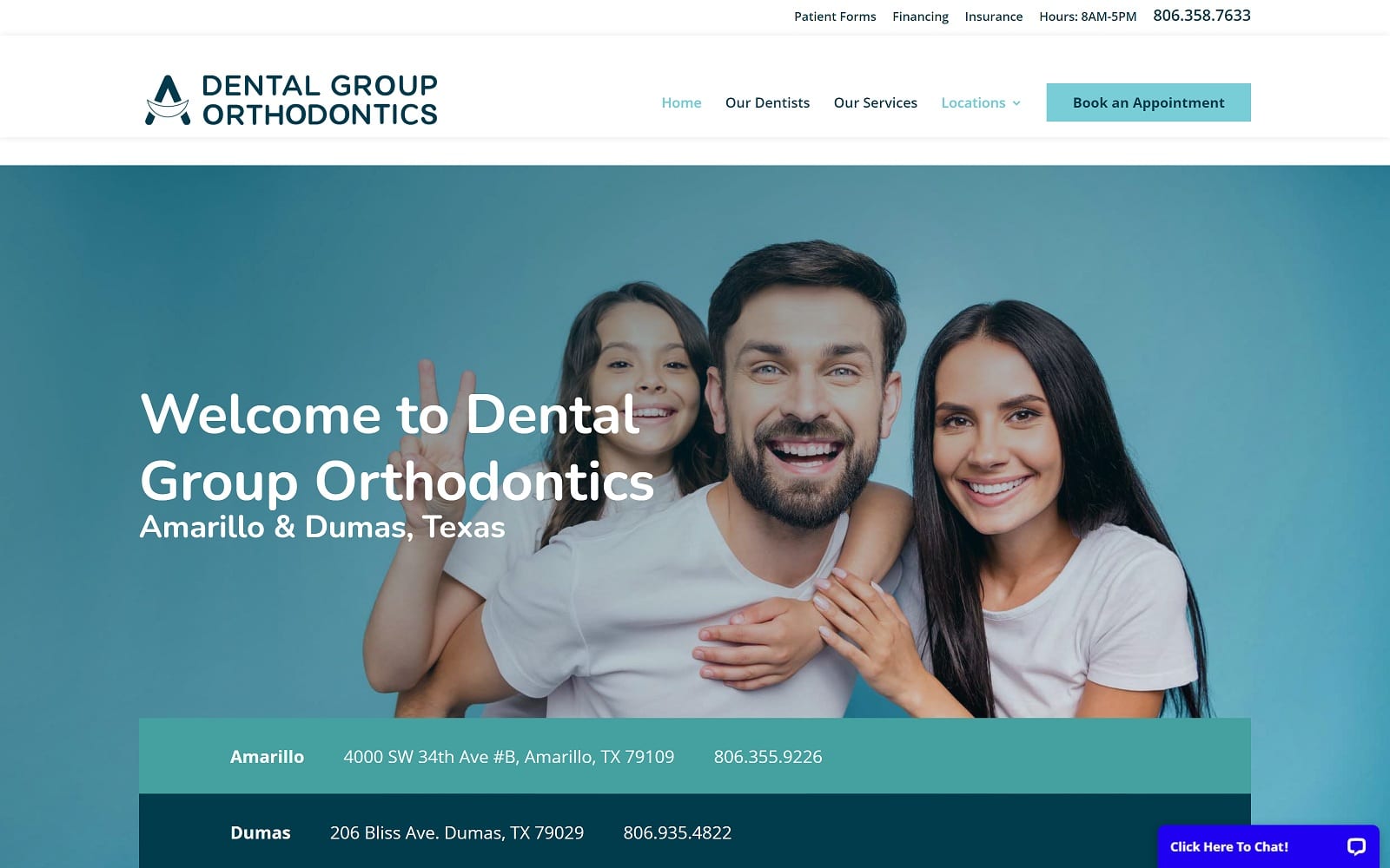 The Screenshot of Dental Group Orthodontics dentalgrouporthodontics.com Dr. William Osborn Website