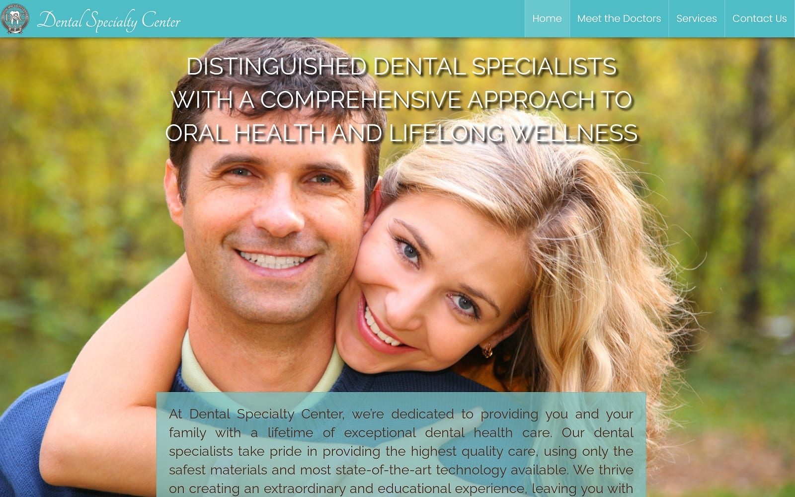 The Screenshot of Dental Specialty Center dentalspecialtycenter.com Website