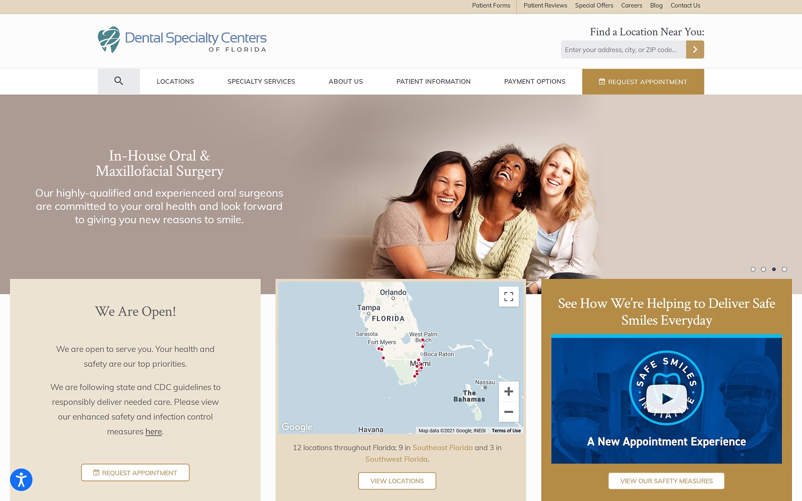 The Screenshot of Dental Specialty Center of Cape Coral dentalspecialtyflorida.com Website