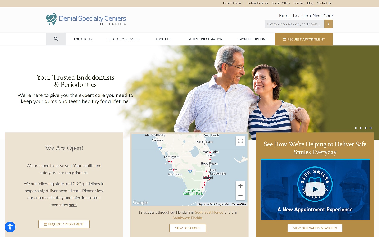 The Screenshot of Dental Specialty Center of Cape Coral dentalspecialtyflorida.com Website
