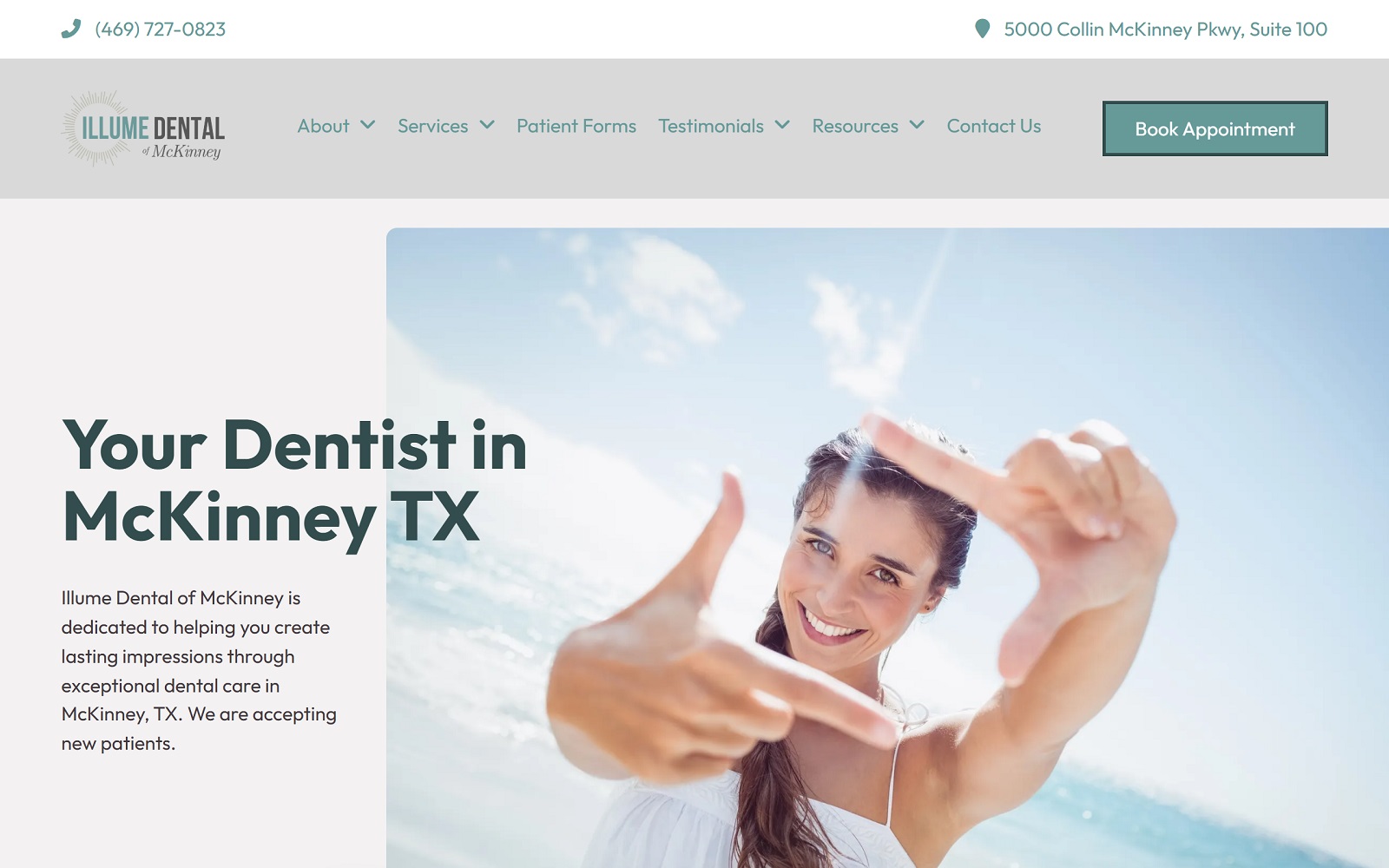 dentistmckinneytx.com screenshot