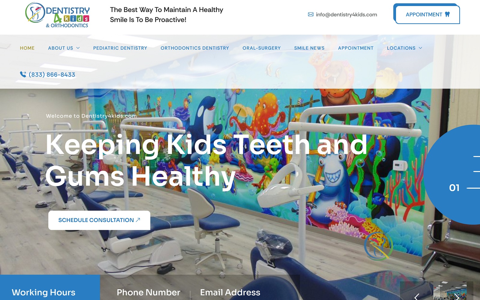 dentistry4kids.com screenshot