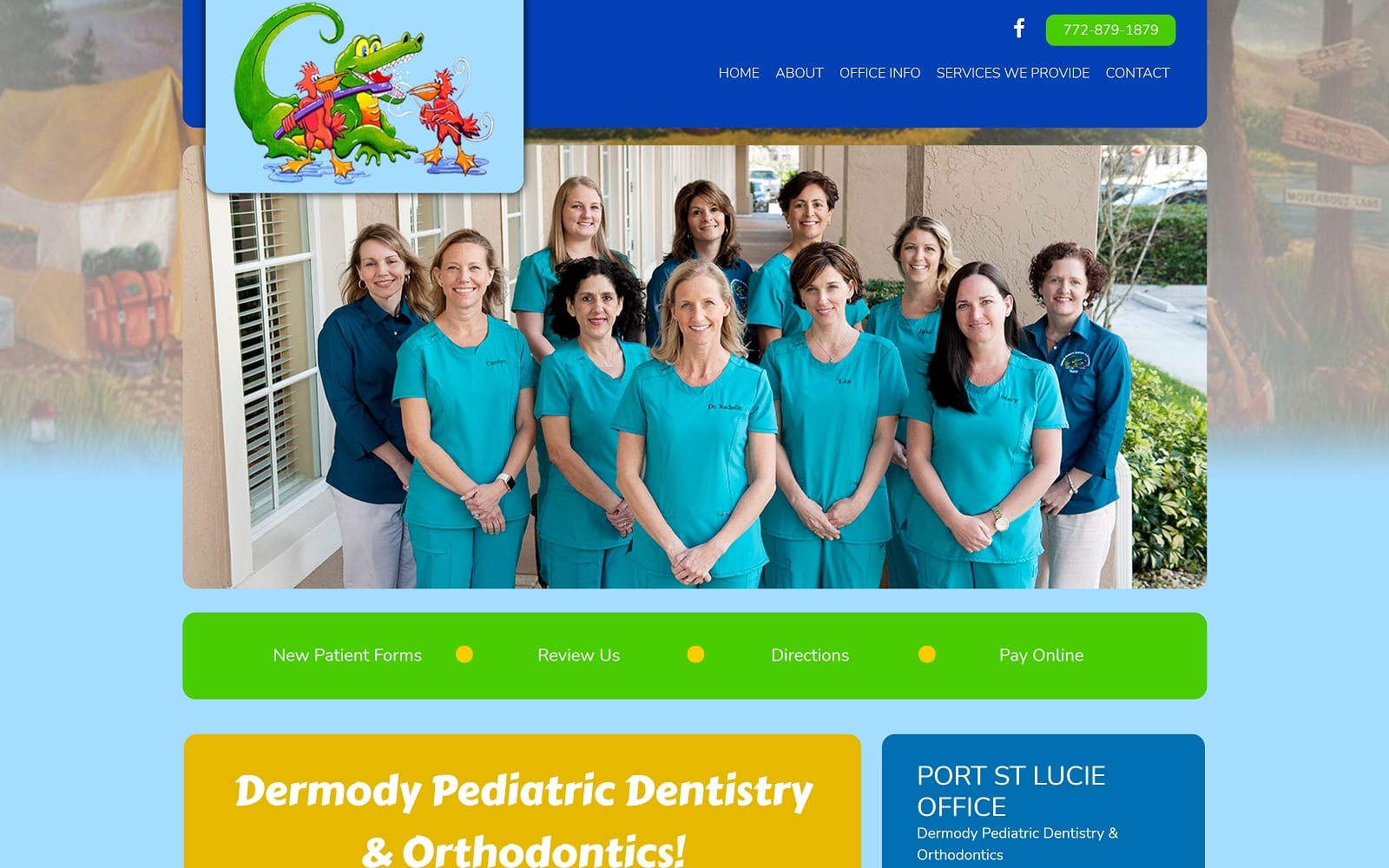The Screenshot of Dermody Pediatric Dentistry & Orthodontics dermodydental.com Website