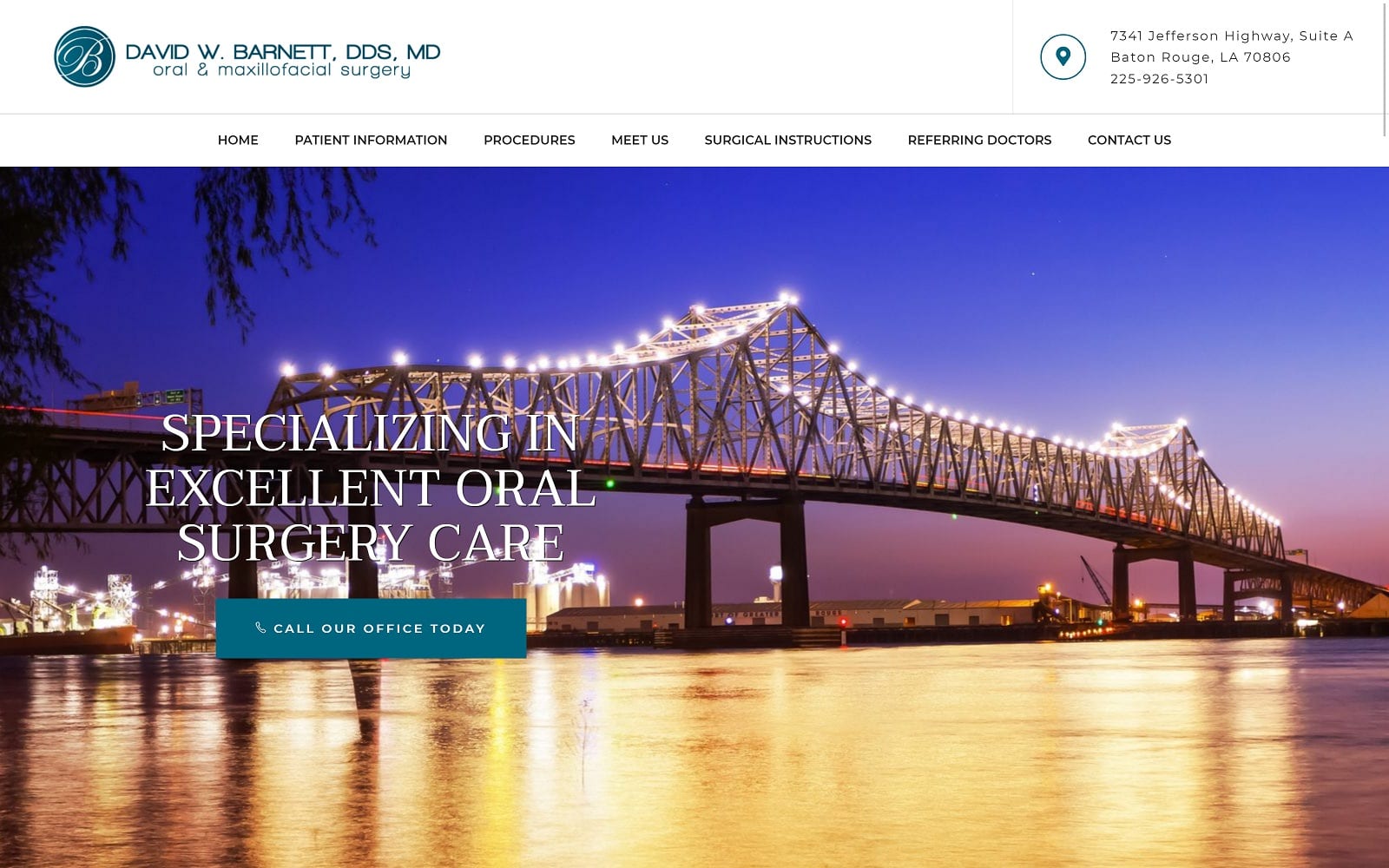 The Screenshot of Barnett David W DDS, MD drdavidbarnett.com Website   