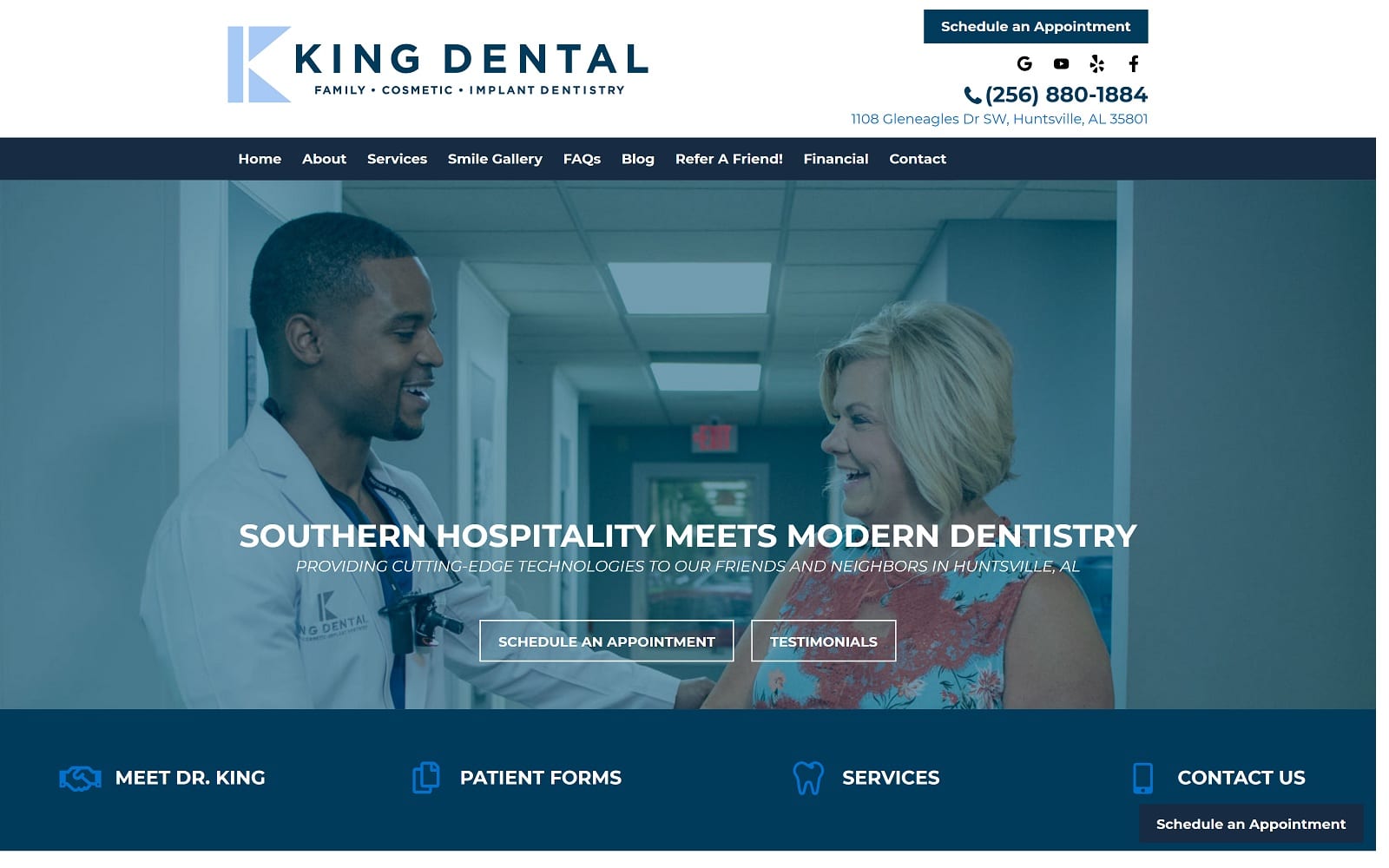 The Screenshot of King Dental: David King, DMD drkingdentistry.com Website