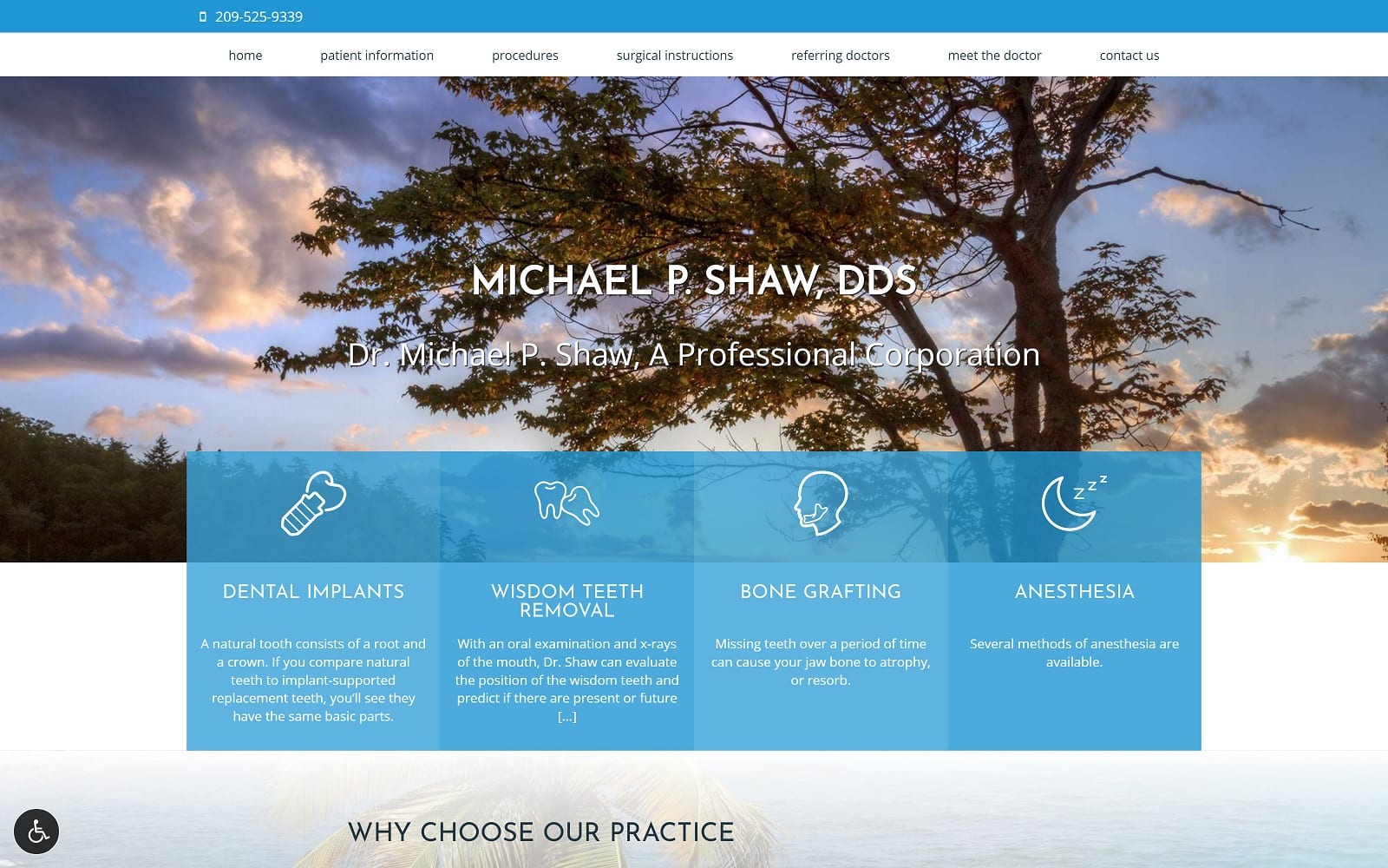 The Screenshot of Shaw Michael P DDS drmps.com Website