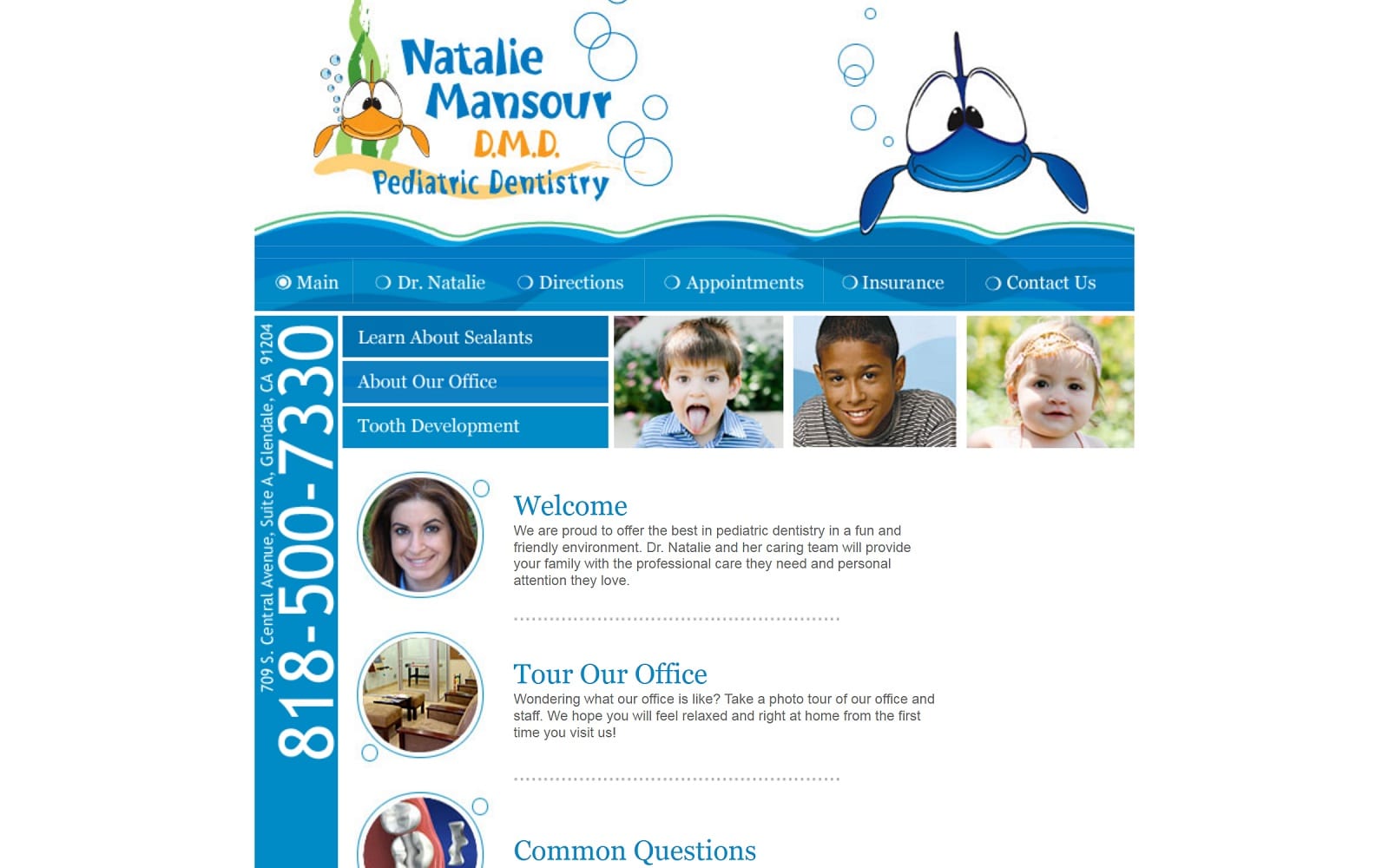 The Screenshot of Mansour Natalie DDS drnataliem.com Website