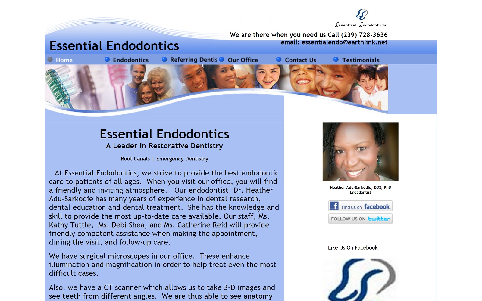 The Screenshot of Essential Endodontics essentialendodontics.com Website