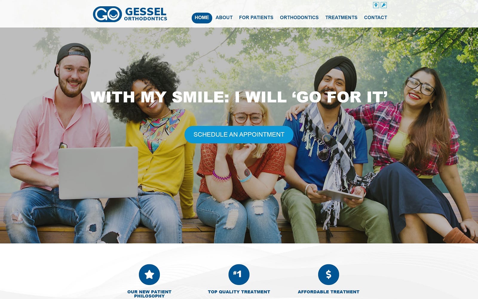The Screenshot of Gessel Orthodontics gesselbraces.com Dr. Thomas Gessel Website