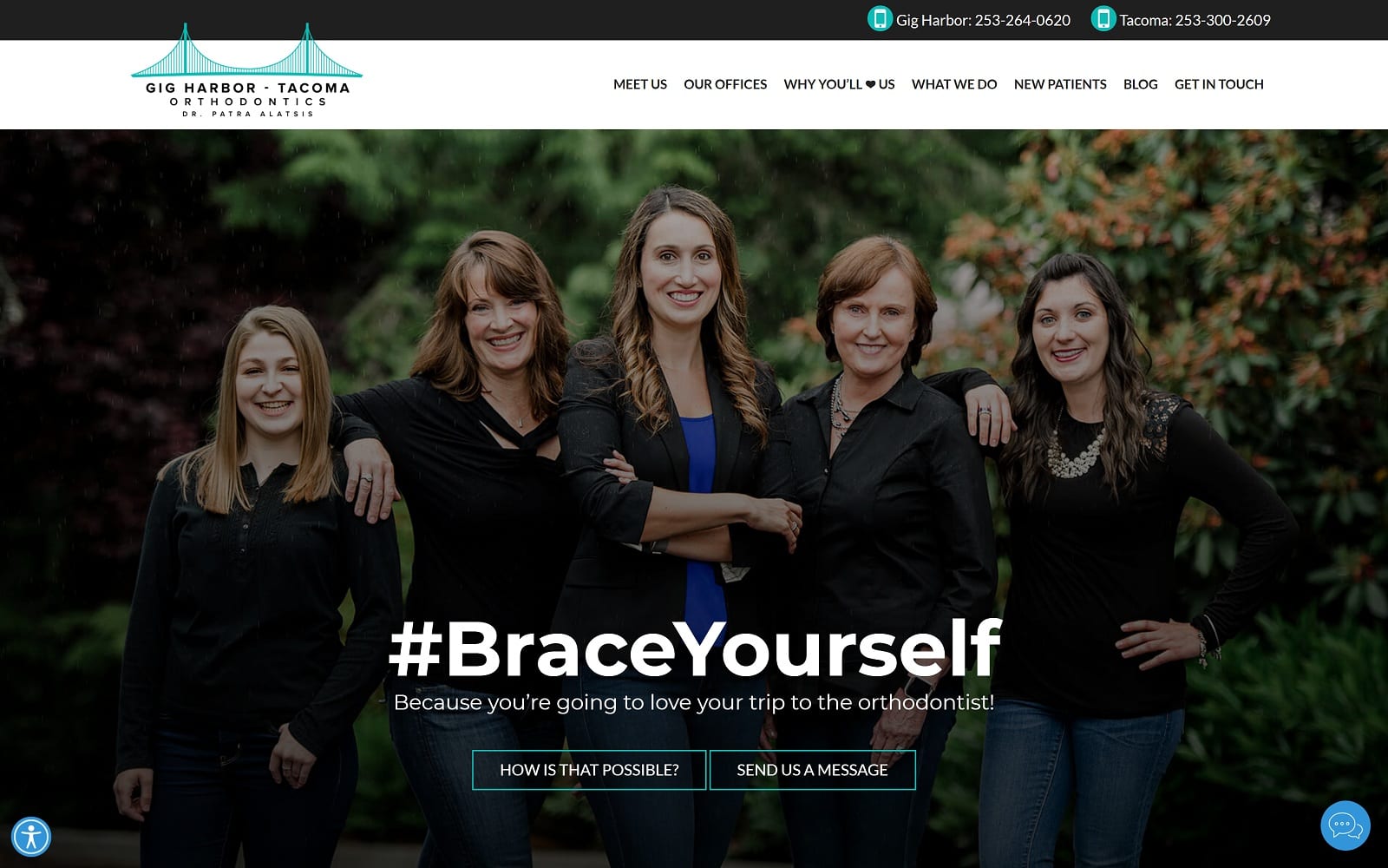 The Screenshot of Tacoma Orthodontics  ghtortho.com Dr. Patra Alatsis Website