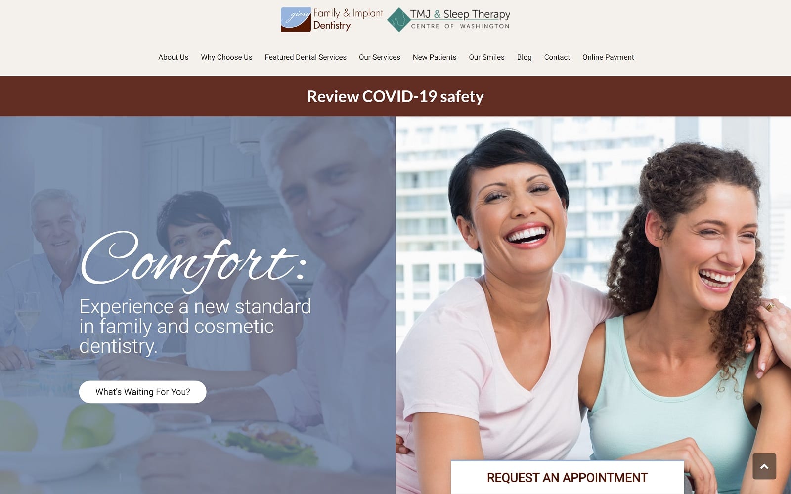 The Screenshot of Giesy Family and Implant Dentistry giesydental.com Website
