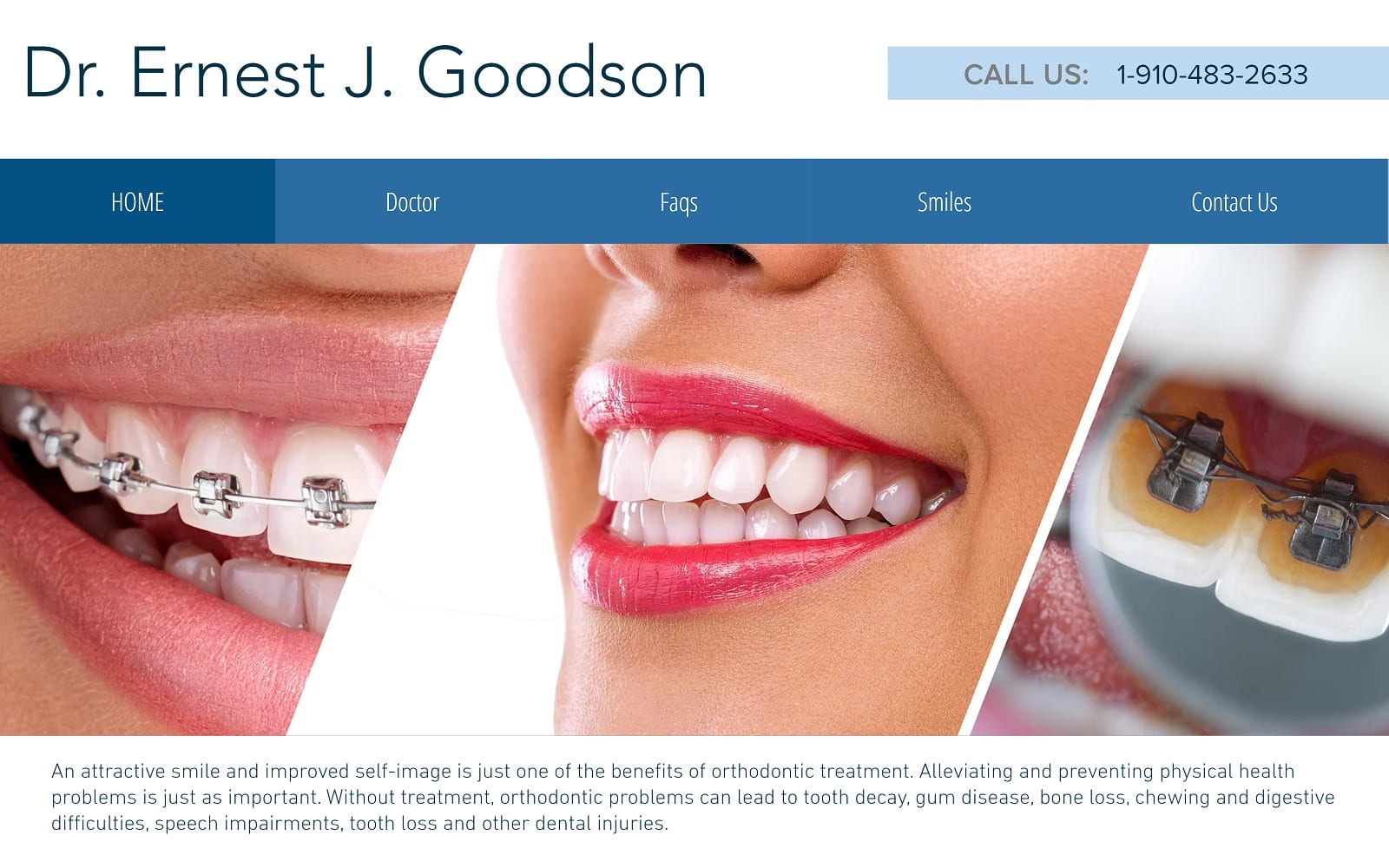 The Screenshot of Goodson Ernest MD goodsondds.com Website