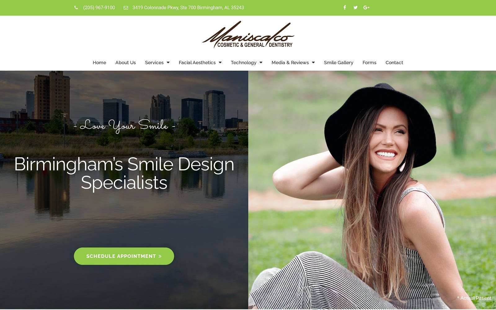 The Screenshot of Gooch Family Dental goochdental.com Dr. Michael Maniscalco Website