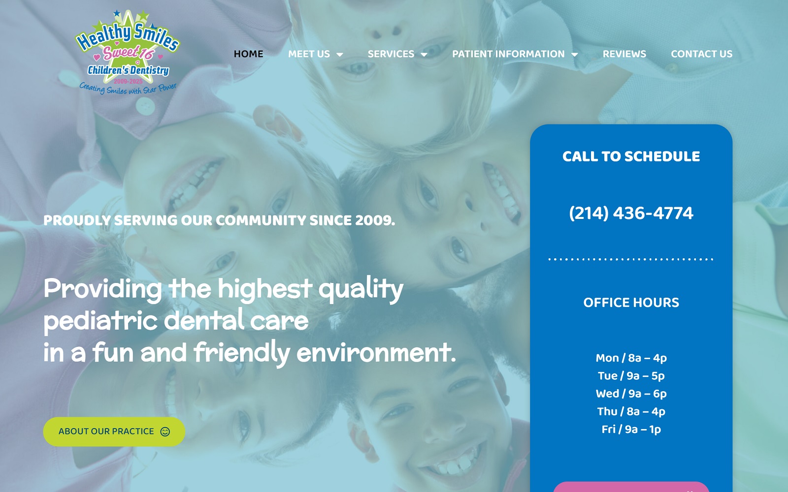 healthychildrenssmiles.com screenshot