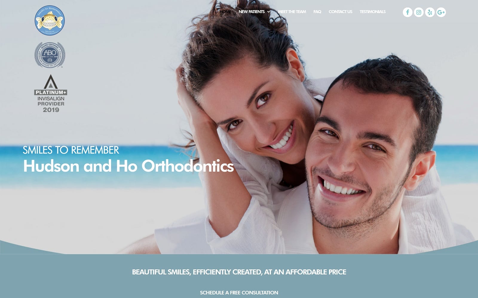 The Screenshot of Hudson and Ho Orthodontics hudsonortho.com Website