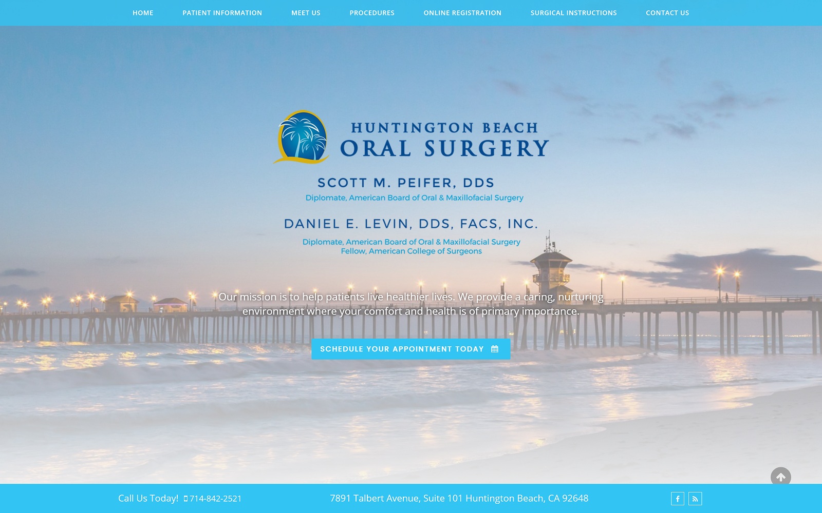 The Screenshot of Huntington Beach Oral Surgery huntingtonbeachoralsurgery.com Website