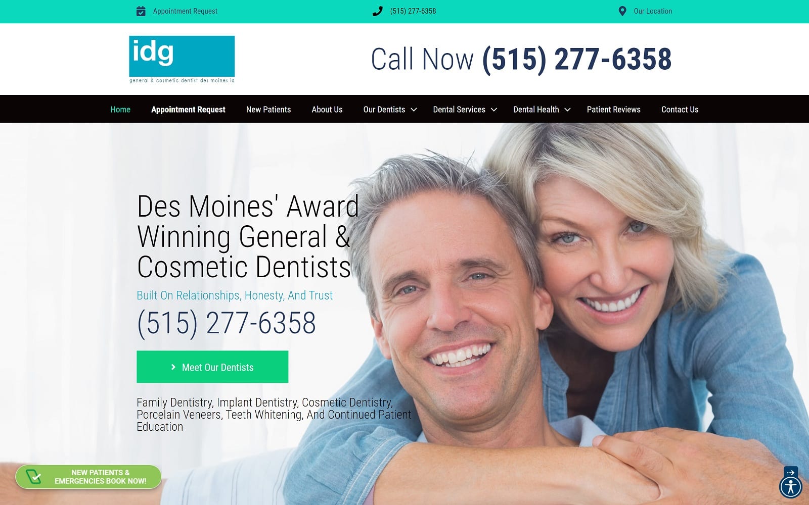 The Screenshot of Iowa Dental Group - Des Moines iowadentalgroup.com Website