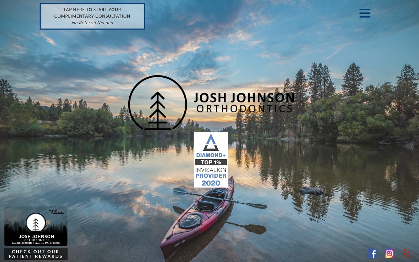 The Screenshot of Josh Johnson Orthodontics johnsonsmiles.com Website