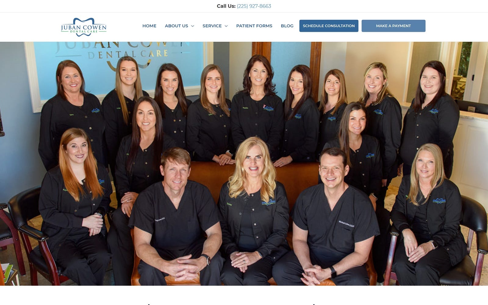 The Screenshot of Juban Cowen Dental Care jubancowendental.com Website