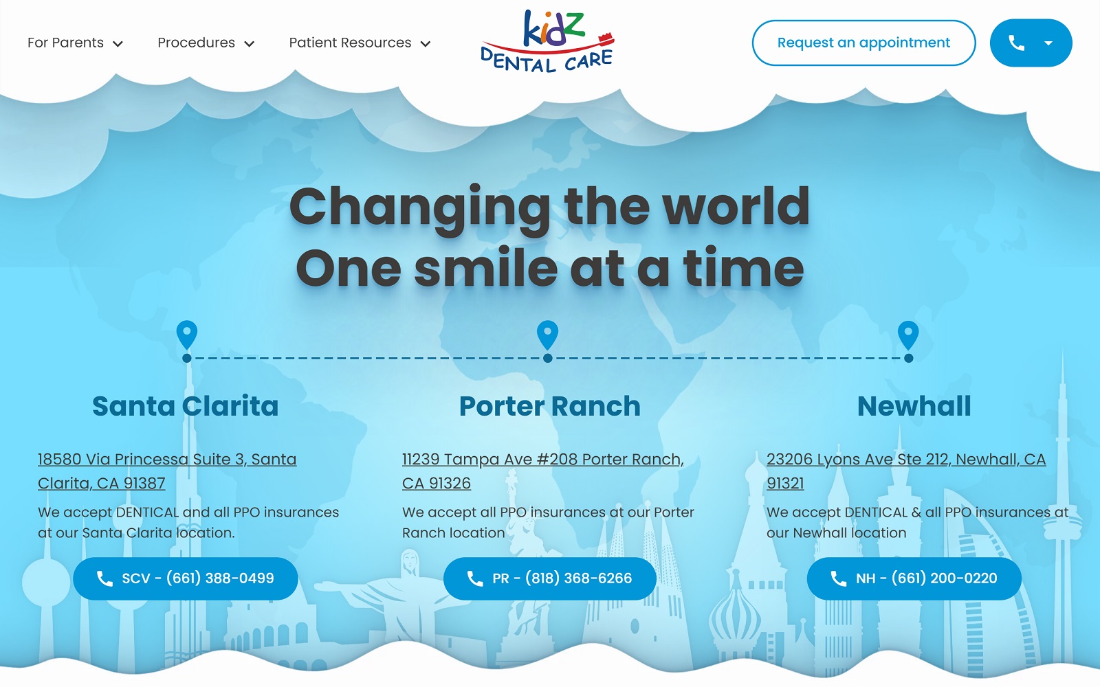 kidzdentalcare.com screenshot