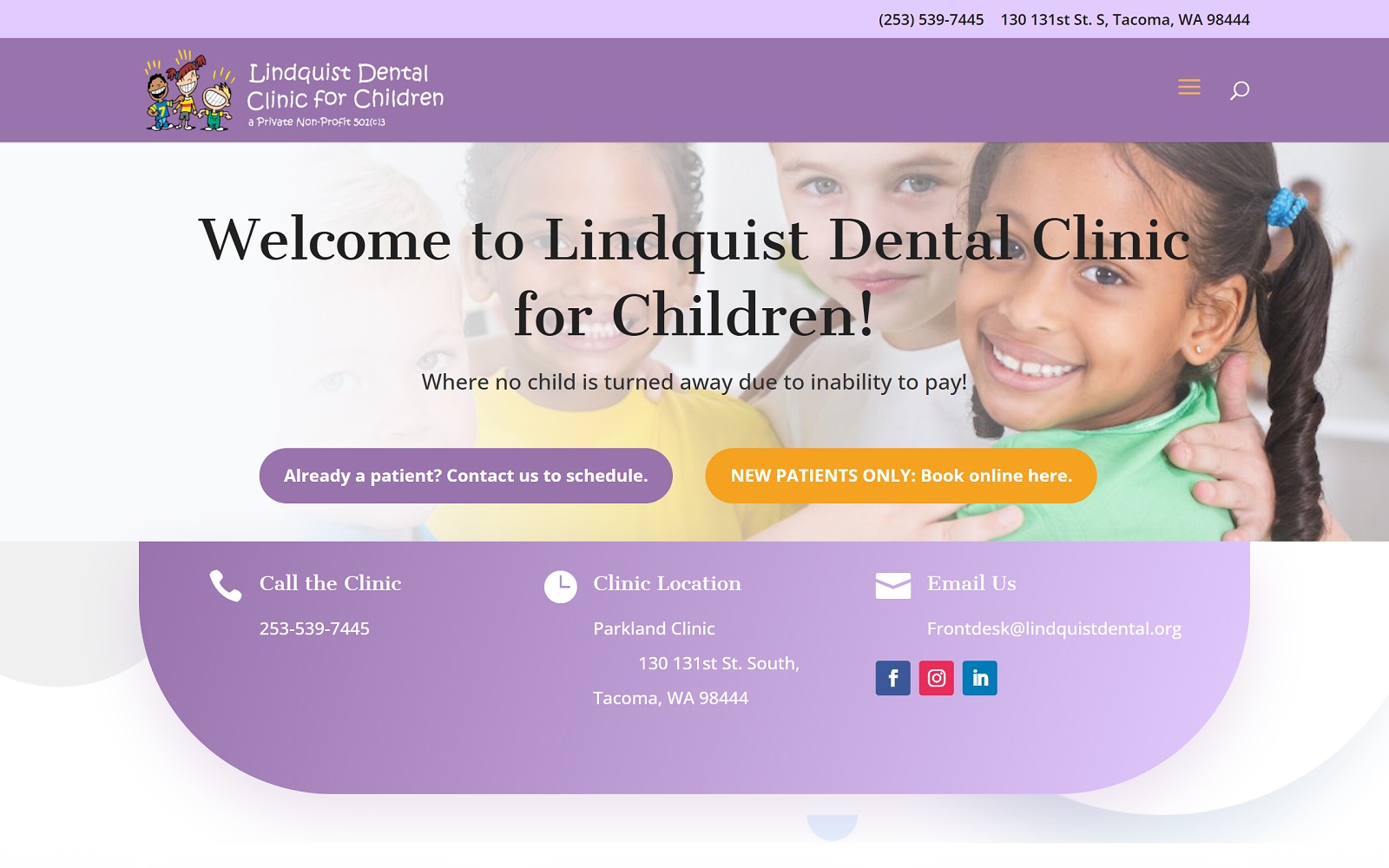 lindquistdental.org screenshot