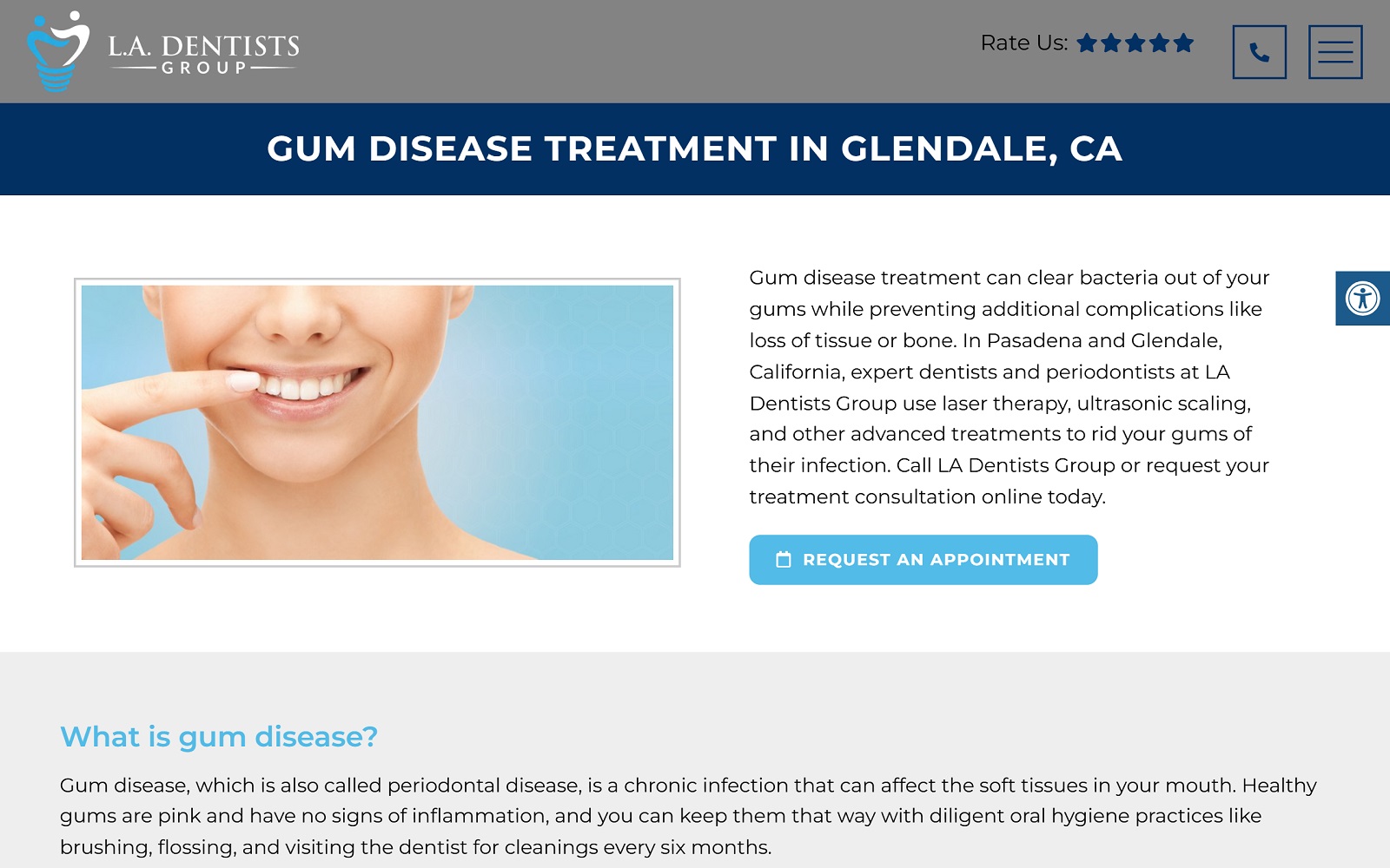 losangelesdentistsgroup.com_gum-disease-treatment screenshot