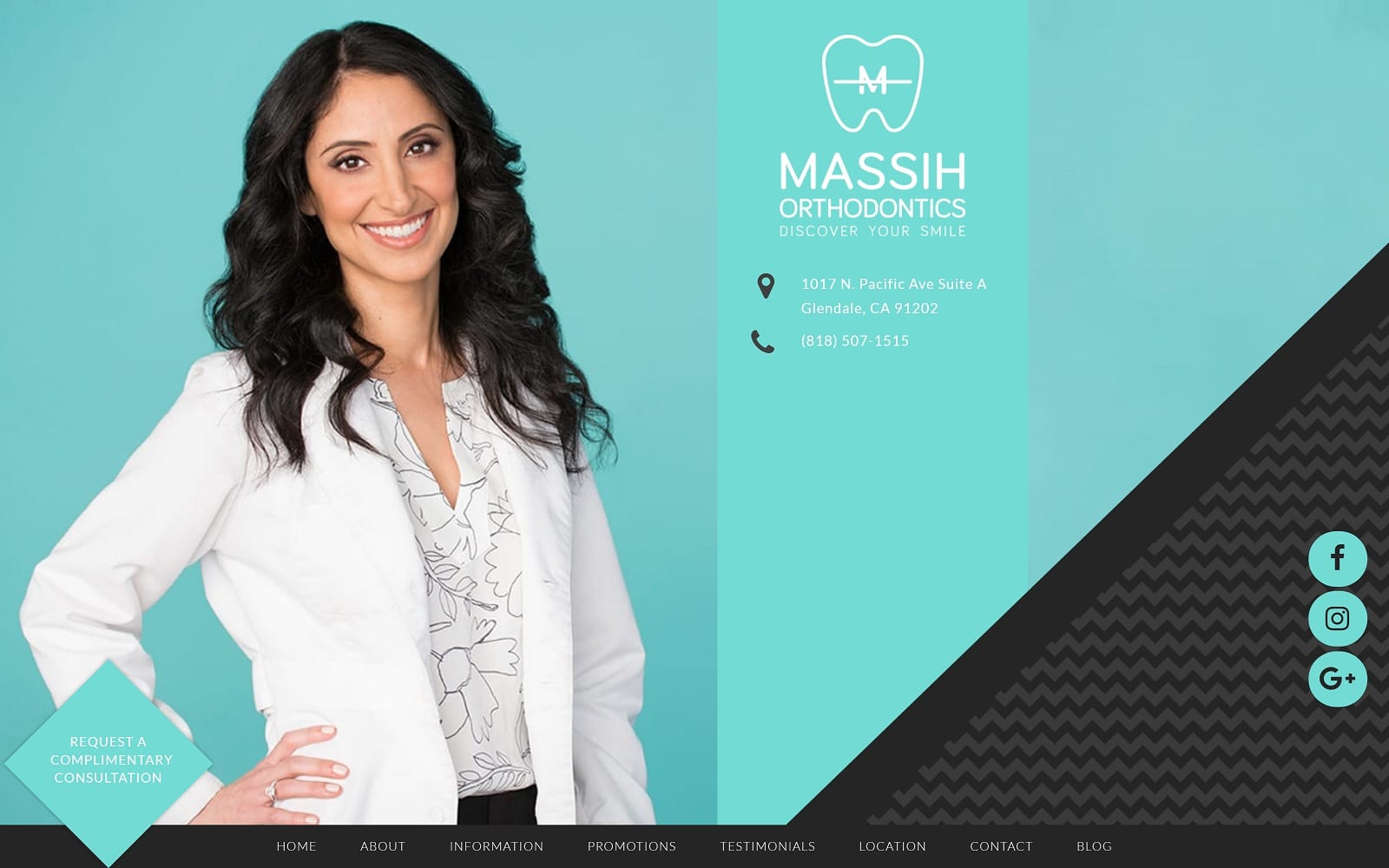 The Screenshot of Massih Orthodontics massihortho.com Dr. Karmen Massih Website