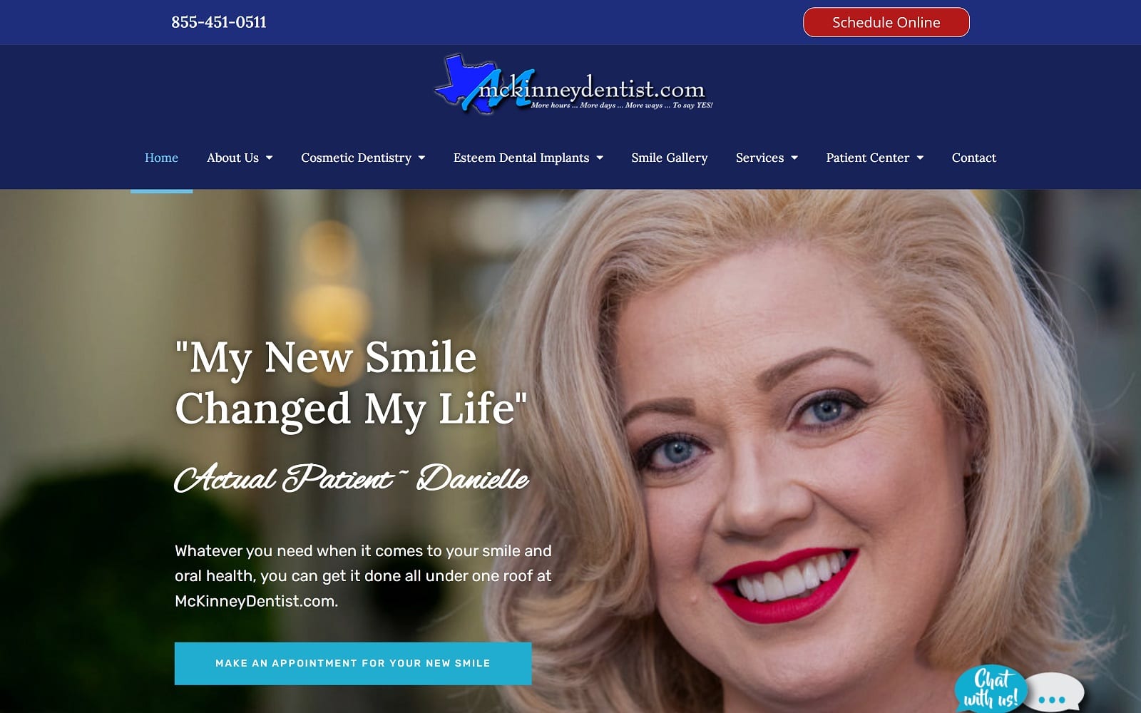 The Screenshot of McKinneydentist.com Dr. Jeff Lynch Website 