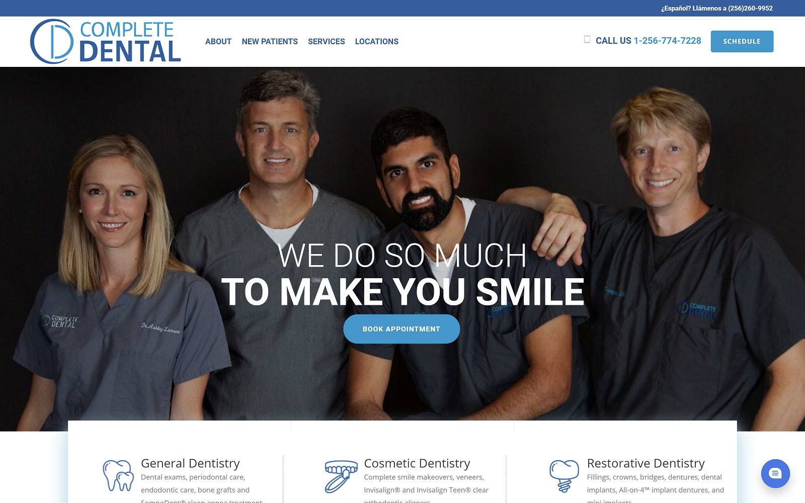 The Screenshot of Complete Dental Huntsville mycompletedental.com Website