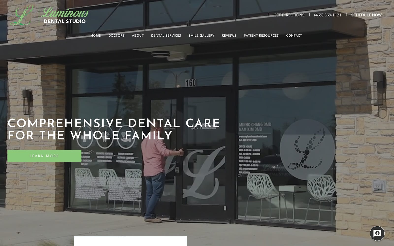 The Screenshot of Luminous Dental Studio myluminousdental.com Website