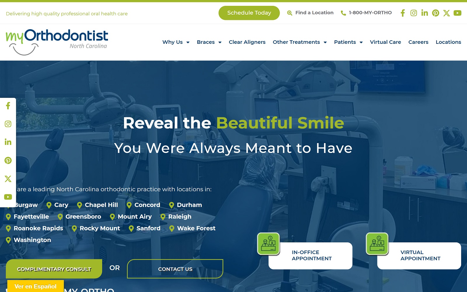 myorthodontistnc.com screenshot