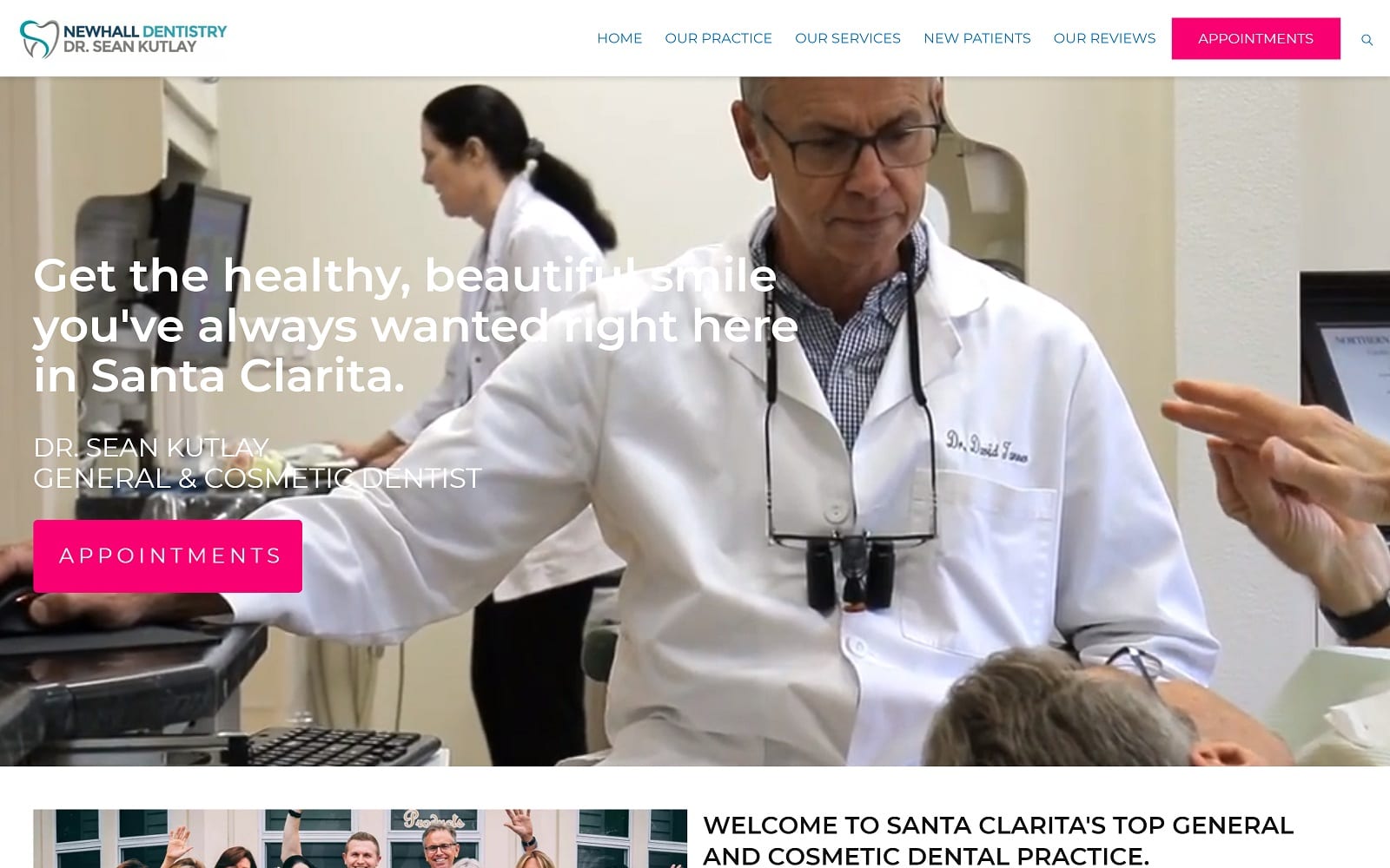 The Screenshot of Dr Sean Kutlay D.D.S. newhalldentist.com Website