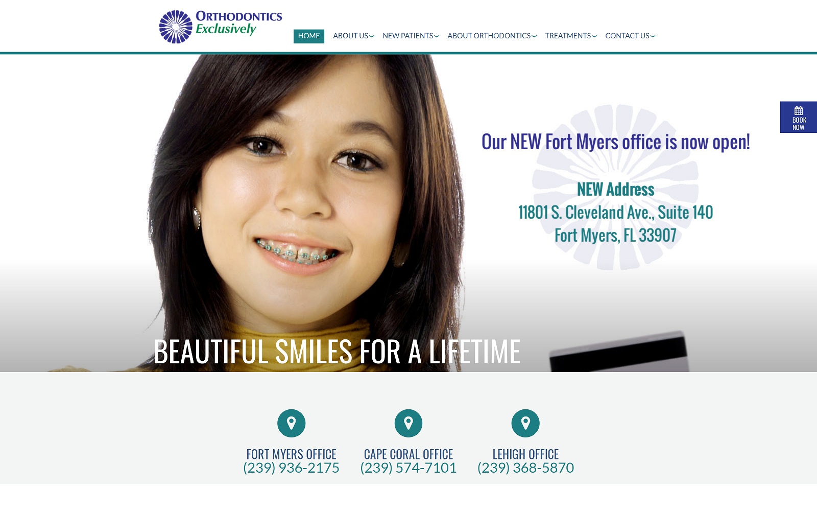 The Screenshot of Orthodontics Exclusively nicesmiles.com Website