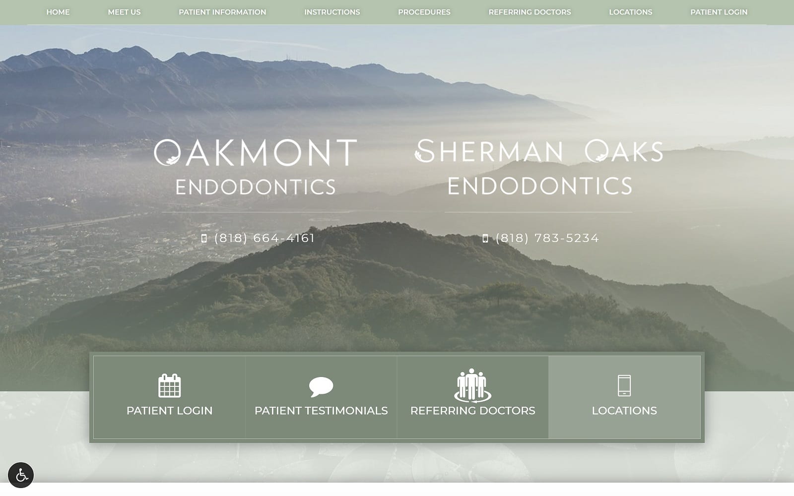 The Screenshot of Oakmont Endodontics - Narbeh Bandary, DDS oakmontendo.com Website