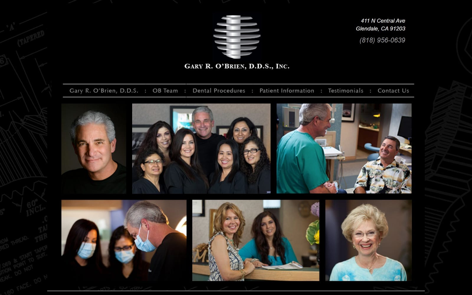 The Screenshot of Gary R. O'Brien D.D.S. Inc. obteam.com Website