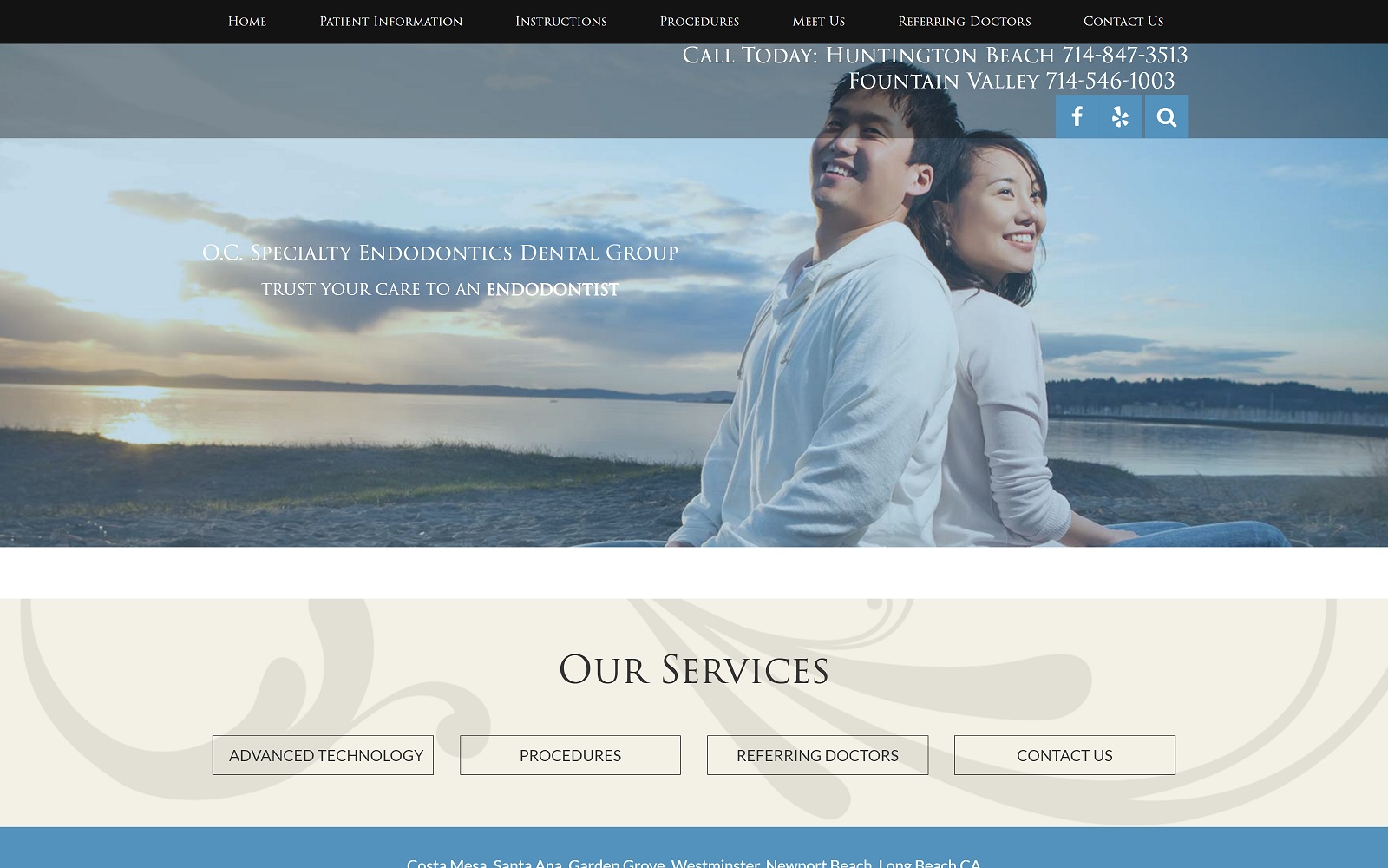 The Screenshot of Farsio & Karimipour Inc ocspecialtyendo.com Dr. Farsio Website