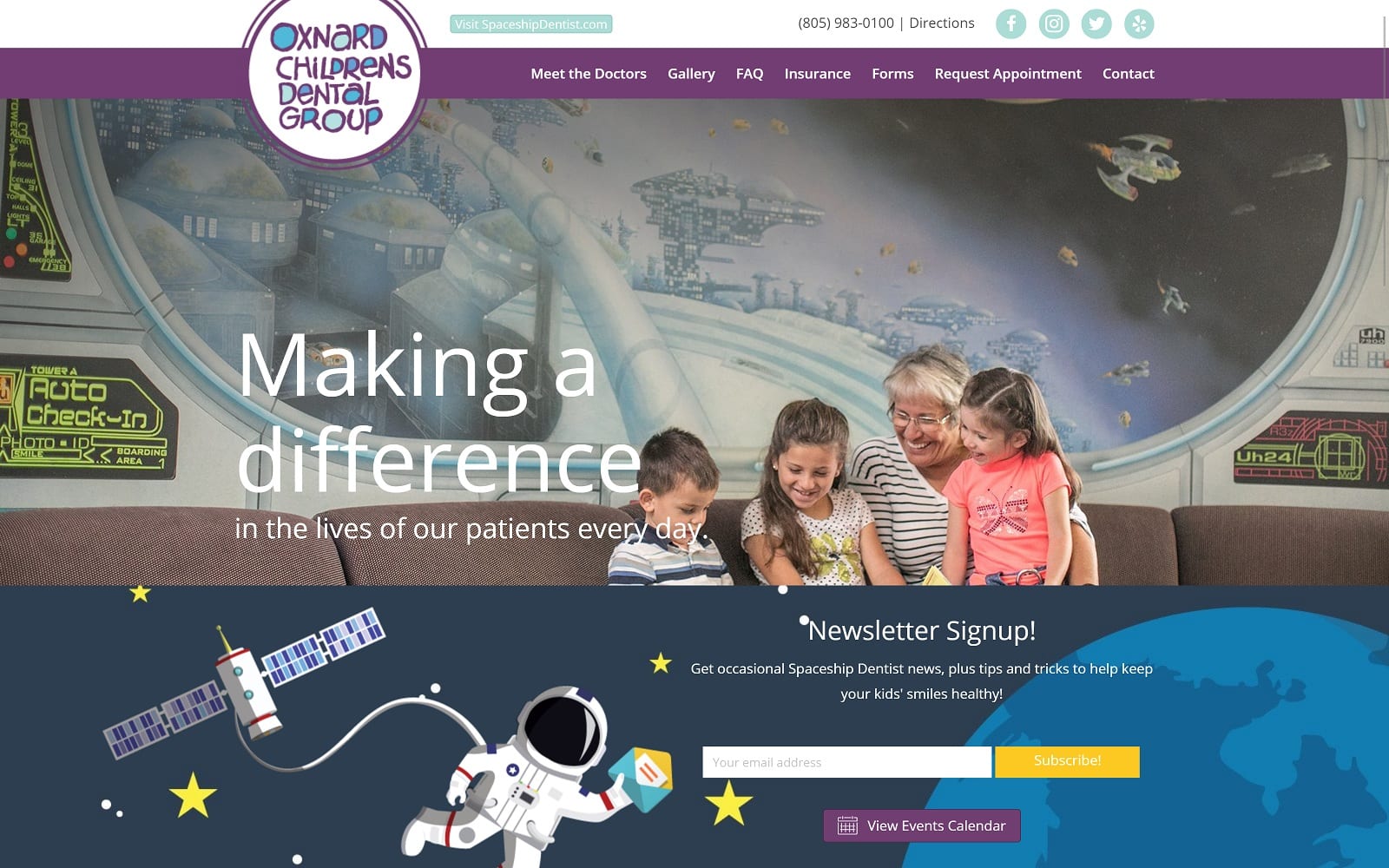The Screenshot of Oxnard Childrens Dental Group oxnardchildrensdentalgroup.com Website