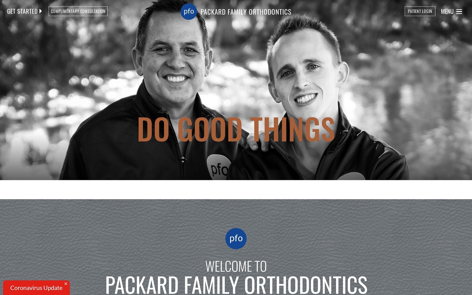 The Screenshot of Packard Family Orthodontics packardfamilyorthodontics.com Dr. Packard Website