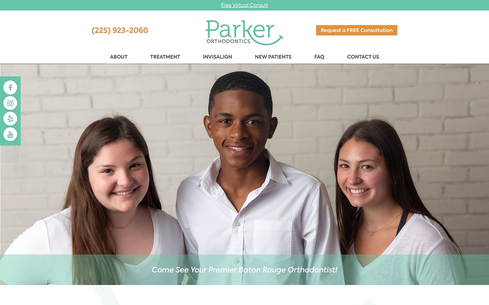 The Screenshot of Parker Orthodontics parkerorthola.com Dr. Josh Parker Website