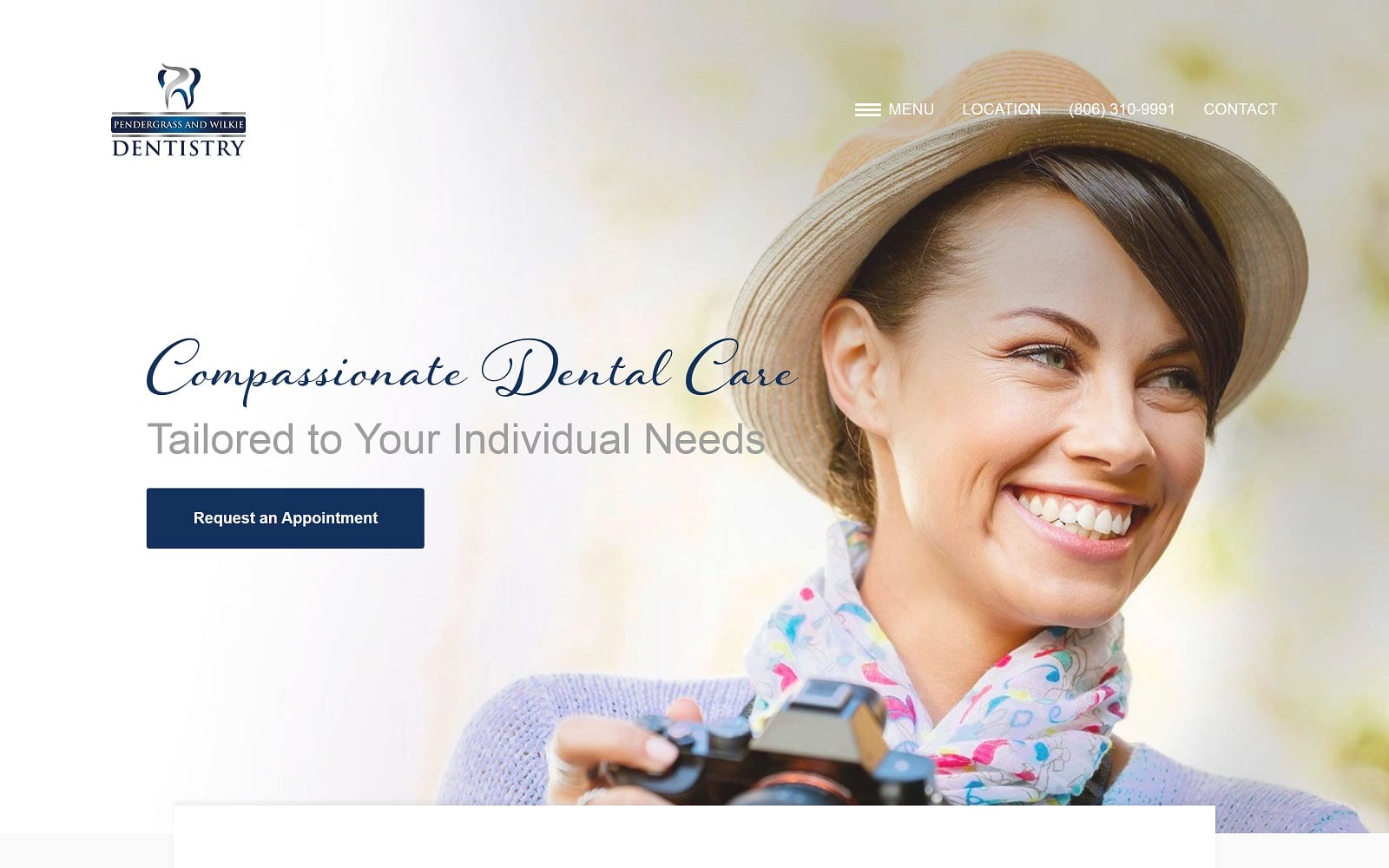 The Screenshot of Pendergrass & Wilkie Dentistry pendergrassandwilkie.com Website