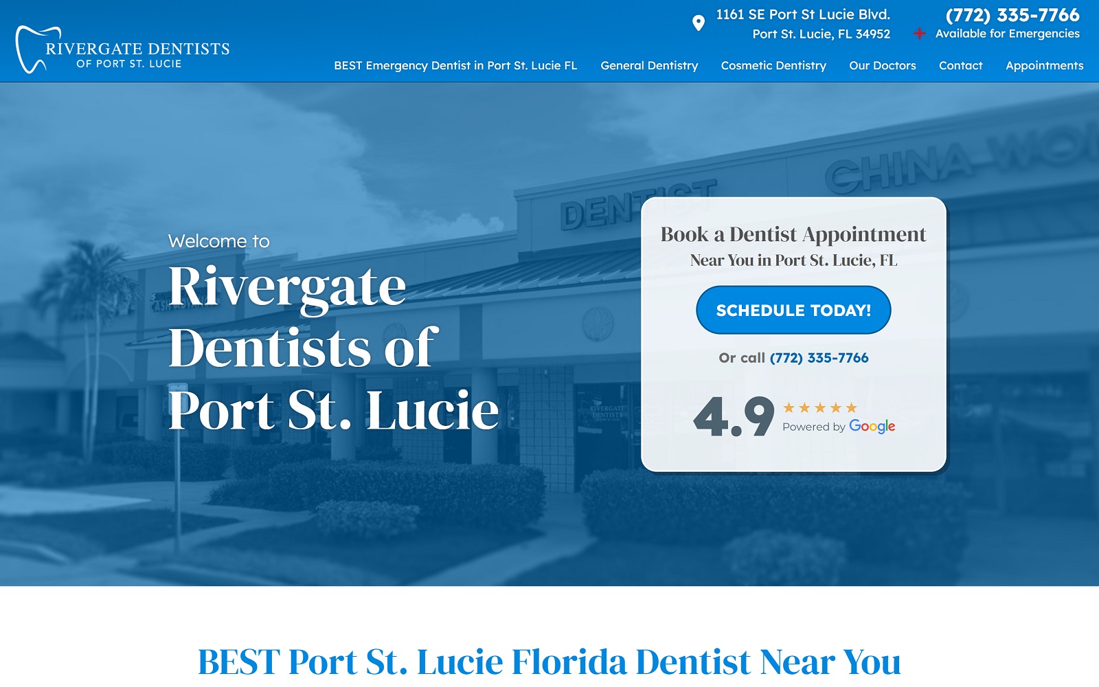 rivergatedentistsofportstlucie.com screenshot
