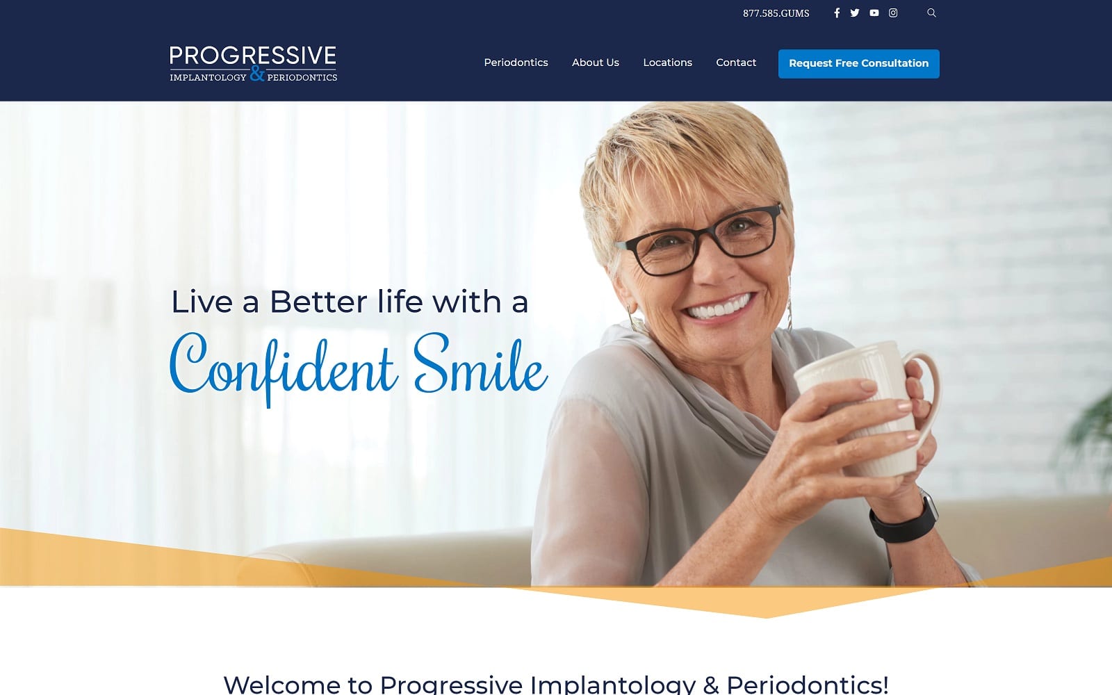 The Screenshot of Progressive Implantology & Periodontics rochesterperio.com Website